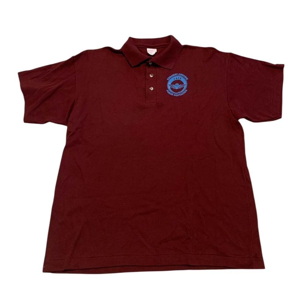 Vtg 70s/80s Canadian Airborne Forces Association CAFA 1978 Polo Shirt M